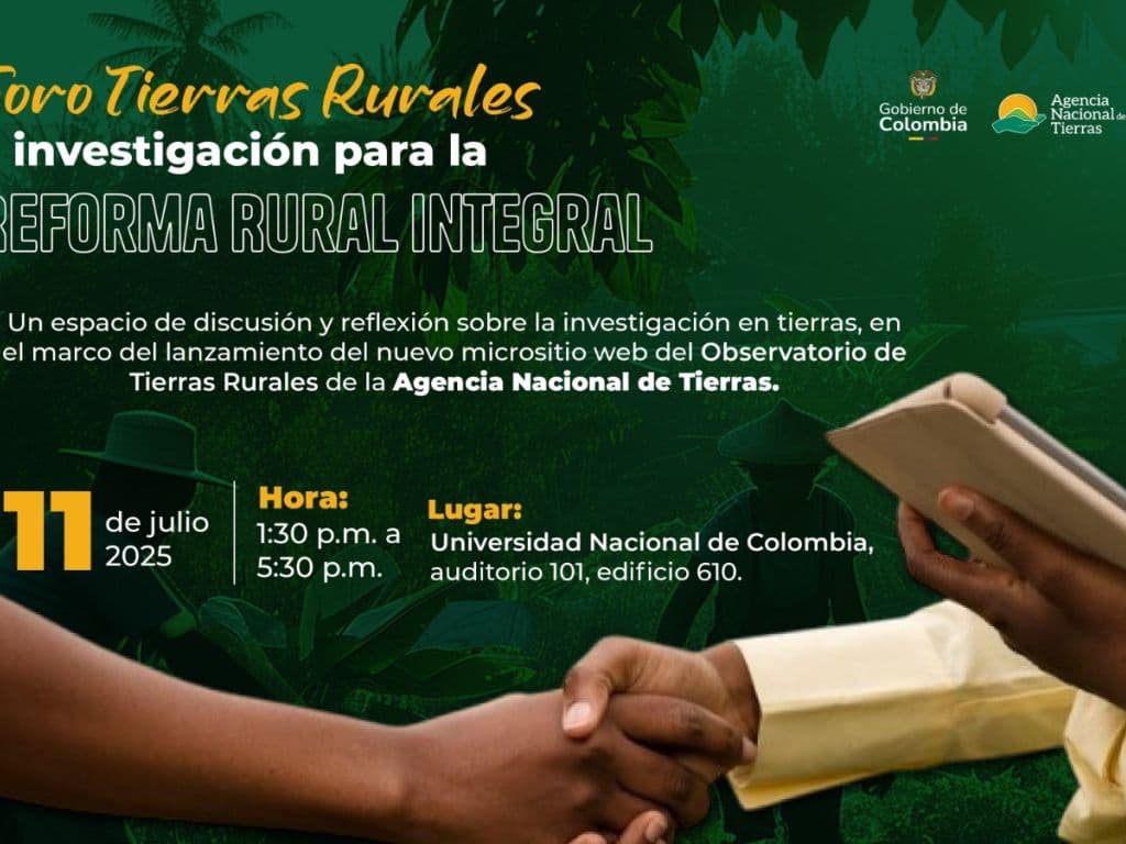 Imagen ilustrativa: ANT lanzará micrositio web para que las personas puedan consultar investigaciones de la Reforma Agraria